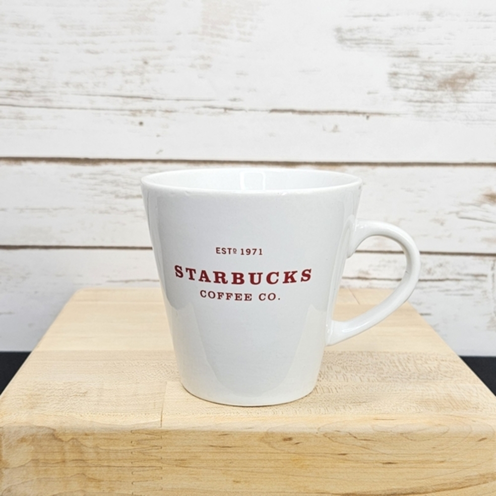 Starbucks 2008 Abbey Gold Logo Mug 8 oz